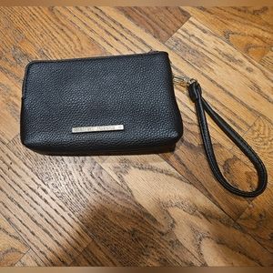 Steve madden wristlet black with gold hardware  W 7.5" H 5"